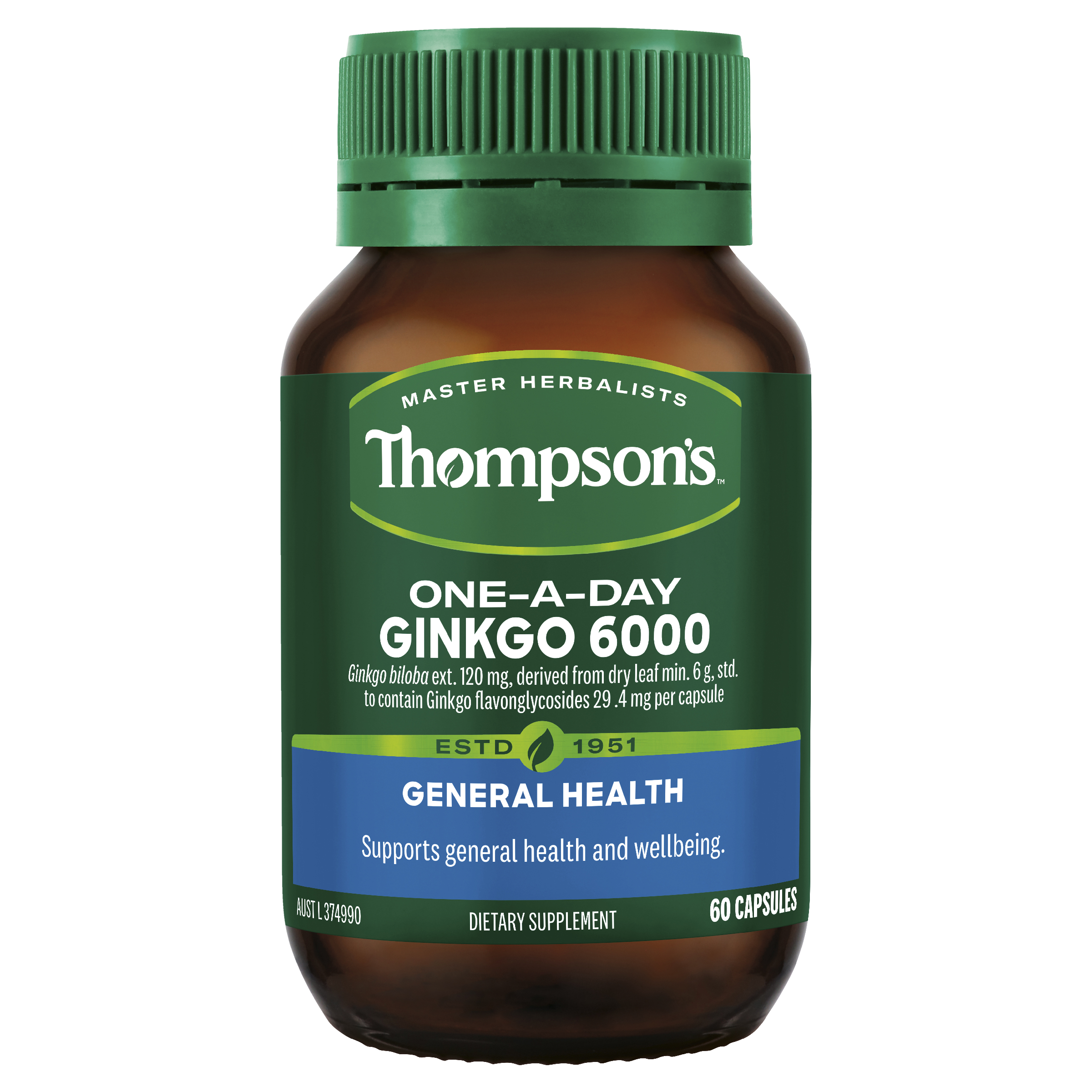 Thompsons One-A-Day Gingko 60 Capsules